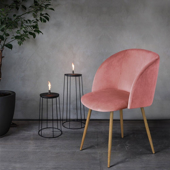 EGGREE Modern Velvet Accent Dining Armchair for Dining Room, Office and Bedroom - Rose - 2-8days EU warehouse