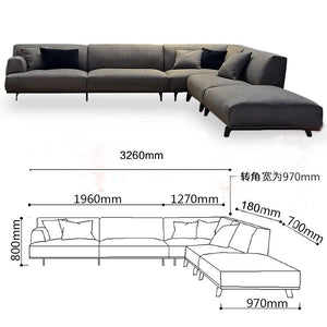 living room Sofa set диван мебель кровать muebles de sala cloth fabric sofa cama puff asiento sala futon Northern Europe L shape