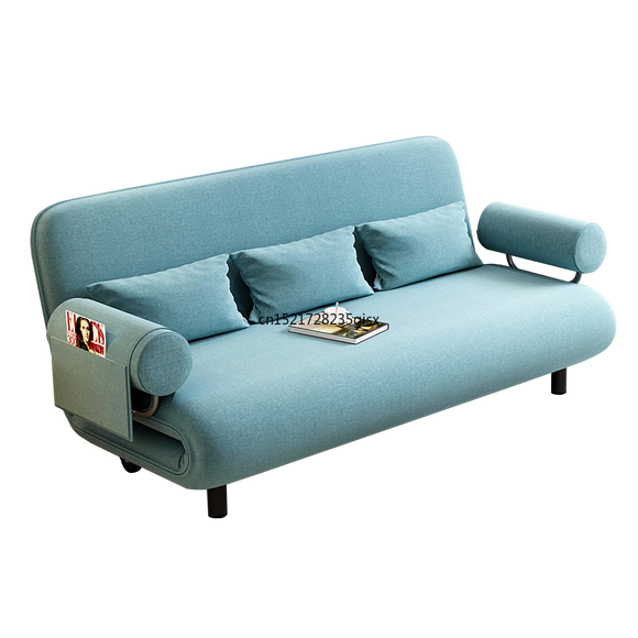 Folding sofa bed dual-use small apartment push-pull space multi-functional simple study living room sofa single luxury chair