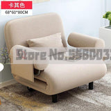 Folding sofa bed dual-use small apartment push-pull space multi-functional simple study living room sofa single luxury chair