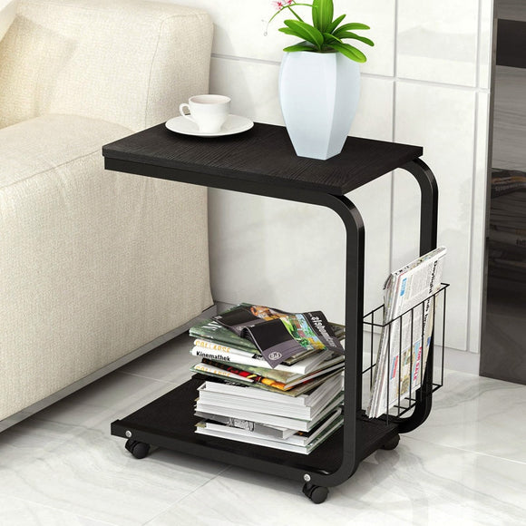 tea table side end table for office coffee table magazine shelf small table movable living room bedroom furniture