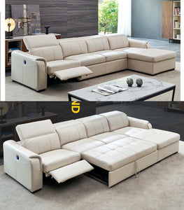 Living Room Sofa bed real genuine leather sofas salon couch puff asiento muebles de sala canape electric recliner L sofa cama