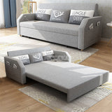 Living Room Sofa Bed Furniture Modern Washable Linen Cotton Solid Wood Frame Natural Latex+Sponge Filler Foldabe Sofa Bed