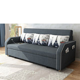 Living Room Sofa Bed Furniture Modern Washable Linen Cotton Solid Wood Frame Natural Latex+Sponge Filler Foldabe Sofa Bed