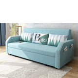 Living Room Sofa Bed Furniture Modern Washable Linen Cotton Solid Wood Frame Natural Latex+Sponge Filler Foldabe Sofa Bed