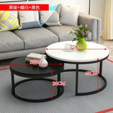 Black Simple Wooden Coffee Table Living Room Combination Coffee Table Small Round Table Fashion Sofa Side Table Home Furniture