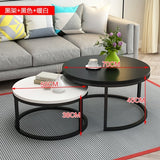 Black Simple Wooden Coffee Table Living Room Combination Coffee Table Small Round Table Fashion Sofa Side Table Home Furniture