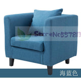 Single sofa idyllic style double sofa coffee chair surrounding chair hotel fabric three-seat sofa leisure sofa