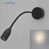 1W 3W LED Reading Light Flexible Gooseneck Wall Sconce Lamp Art Works Show Accent Light Wall Mount Spot Lamp industrial decor