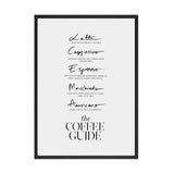 Wall Art Canvas Painting French Art Kitchen Decor and Prints Minimalism Coffee Guide Pictures For Dining Room Typography Poster